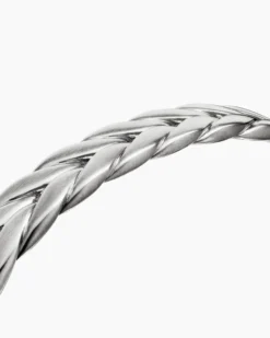 Chevron Cuff Bracelet Sterling Silver, 9mm