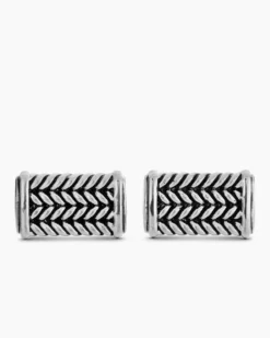 Chevron Cufflinks Sterling Silver, 22.8mm