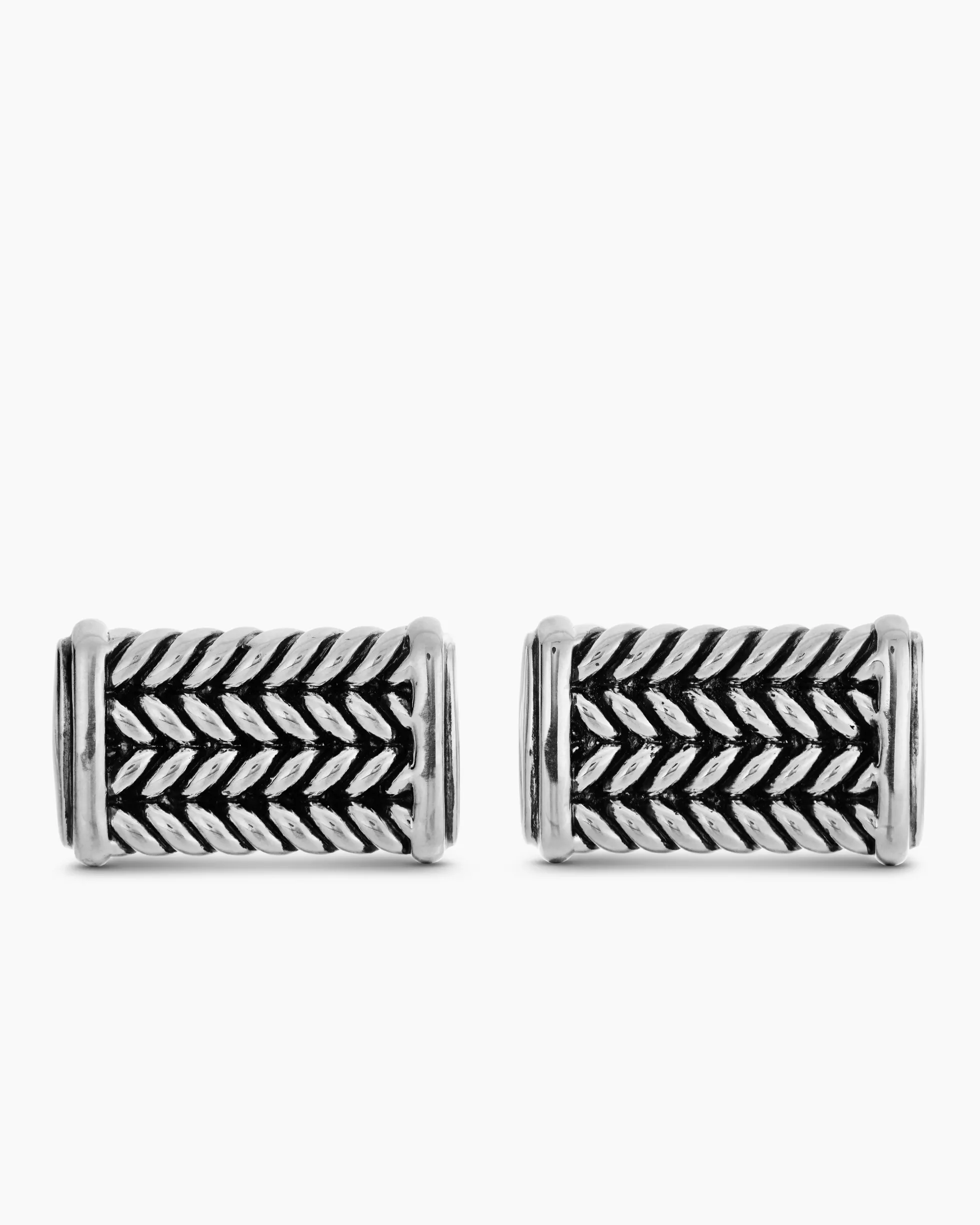 Chevron Cufflinks Sterling Silver, 22.8mm