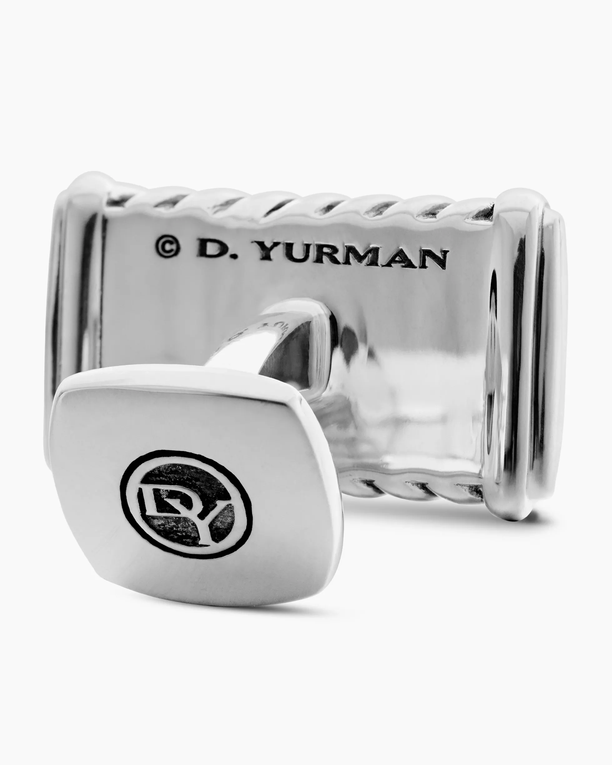 Chevron Cufflinks Sterling Silver, 22.8mm
