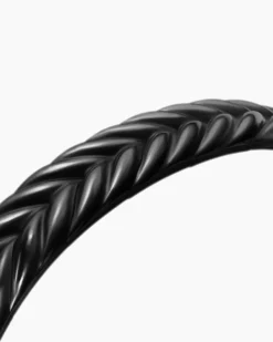 Chevron Flex Bracelet Black Titanium, 10mm