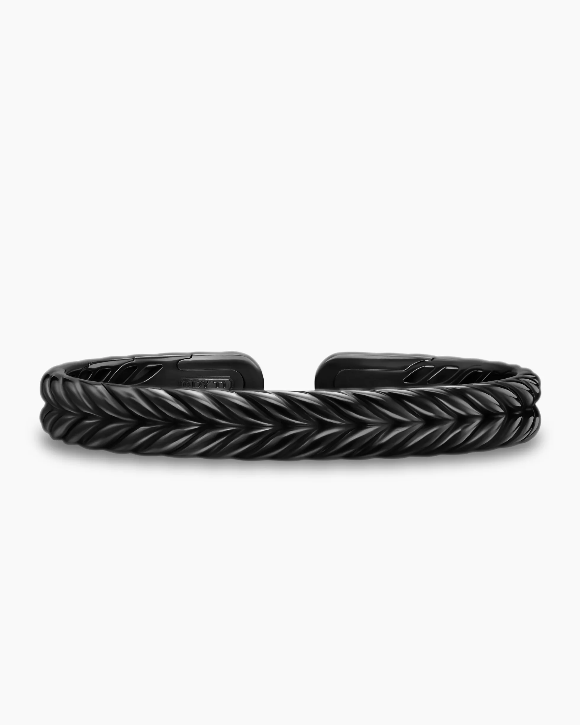 Chevron Flex Bracelet Black Titanium, 10mm