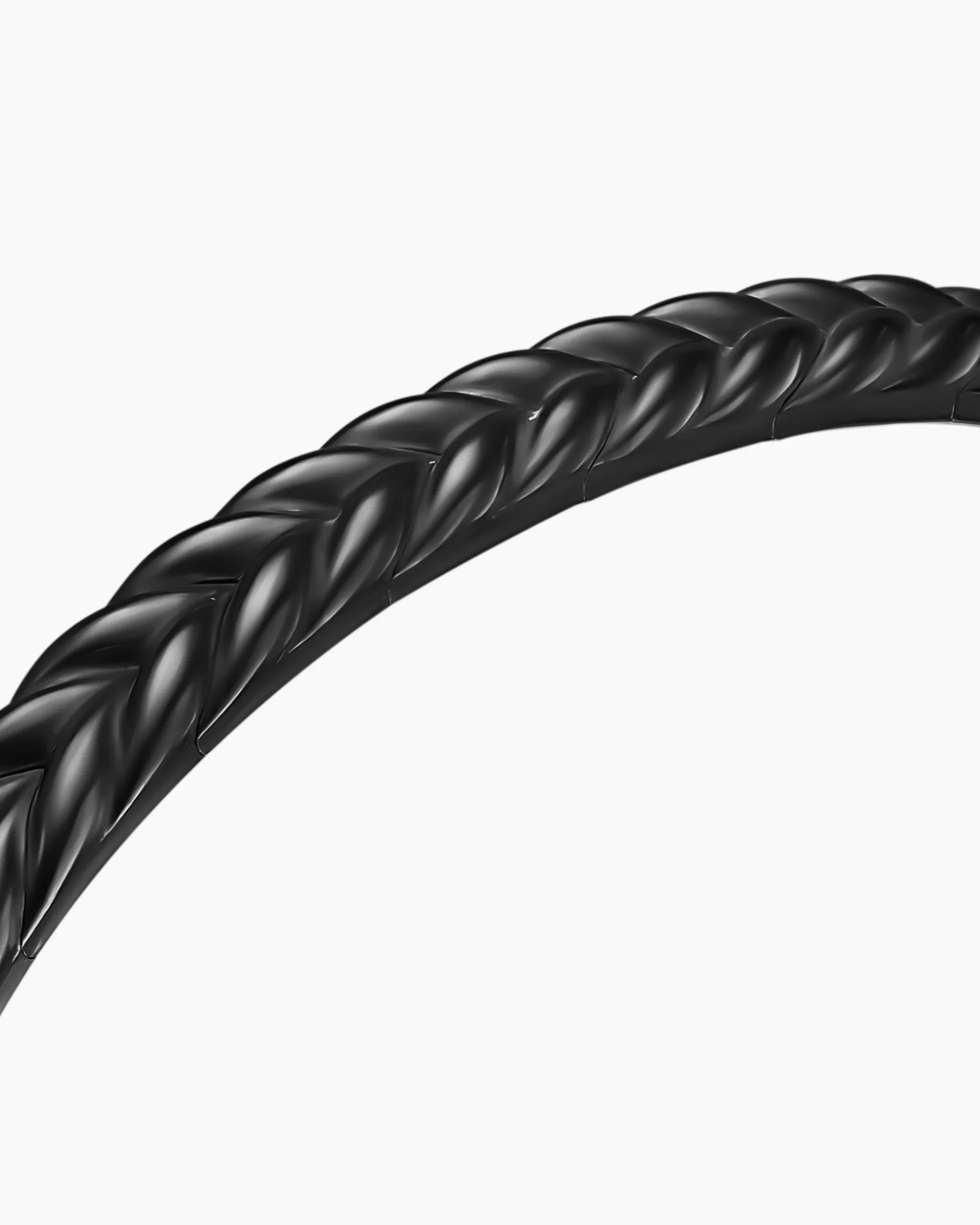 Chevron Flex Bracelet Black Titanium, 6.4mm