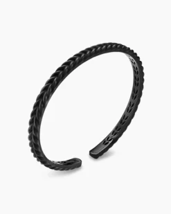 Chevron Flex Bracelet Black Titanium, 5.2mm