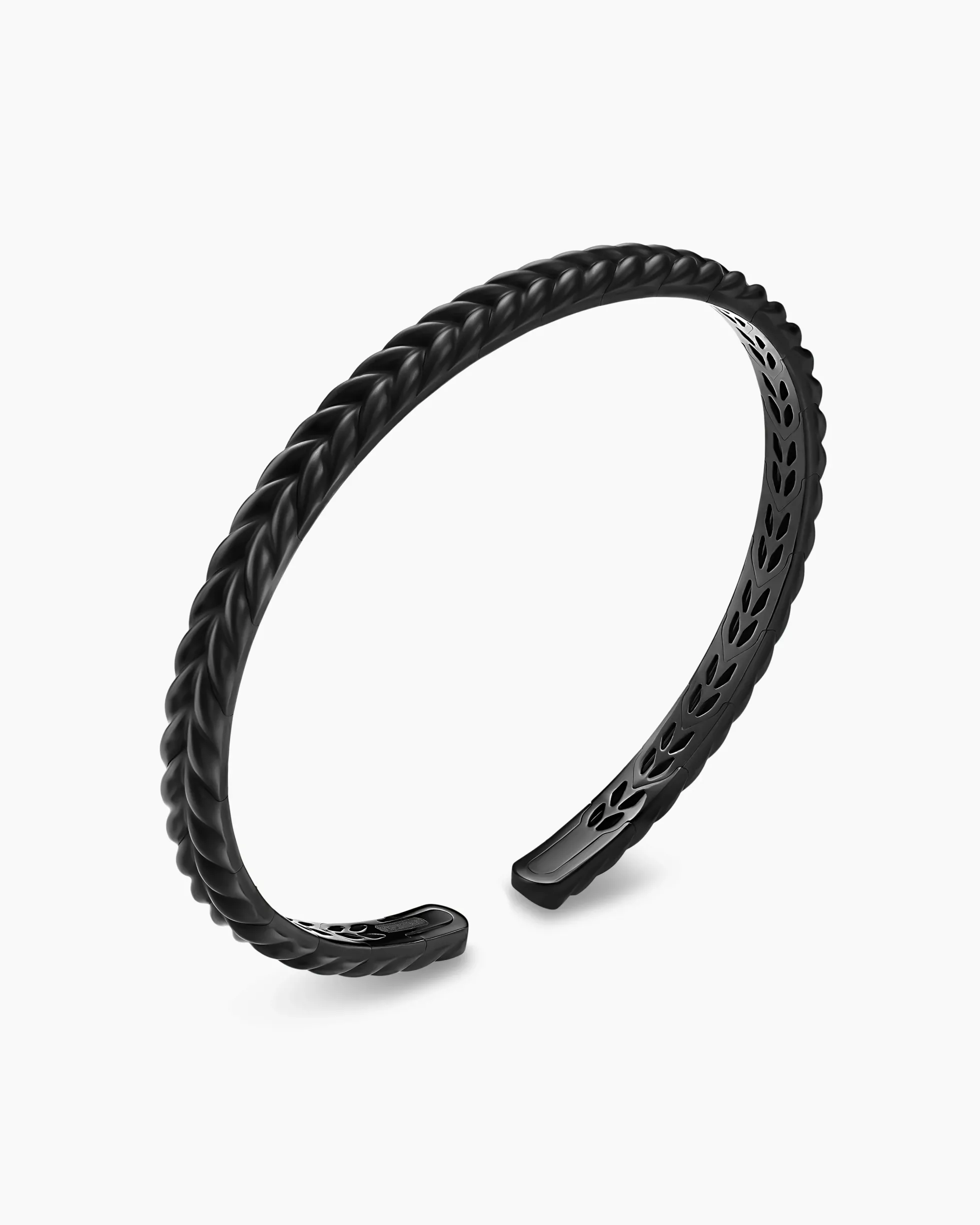Chevron Flex Bracelet Black Titanium, 5.2mm