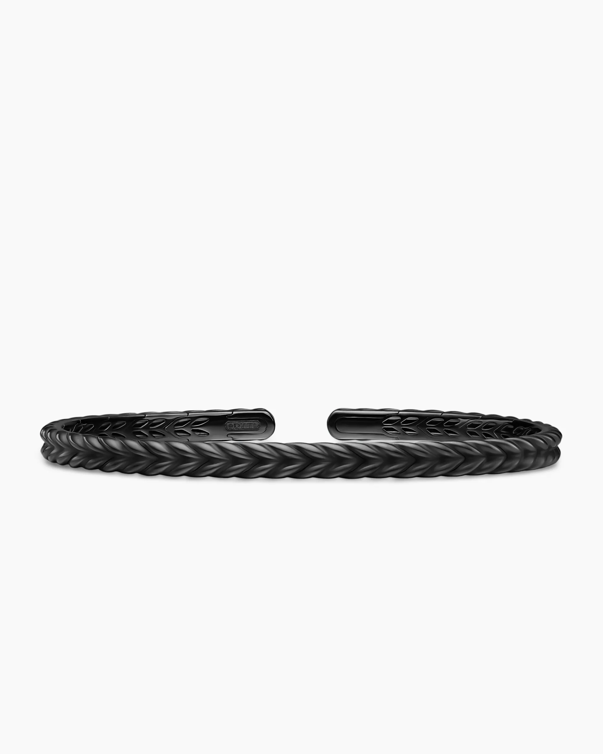 Chevron Flex Bracelet Black Titanium, 5.2mm