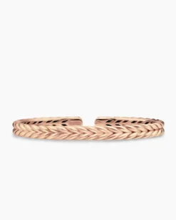 Chevron Flex Bracelet 18K Rose Gold, 6.4mm