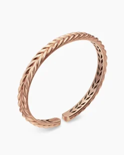Chevron Flex Bracelet 18K Rose Gold, 6.4mm