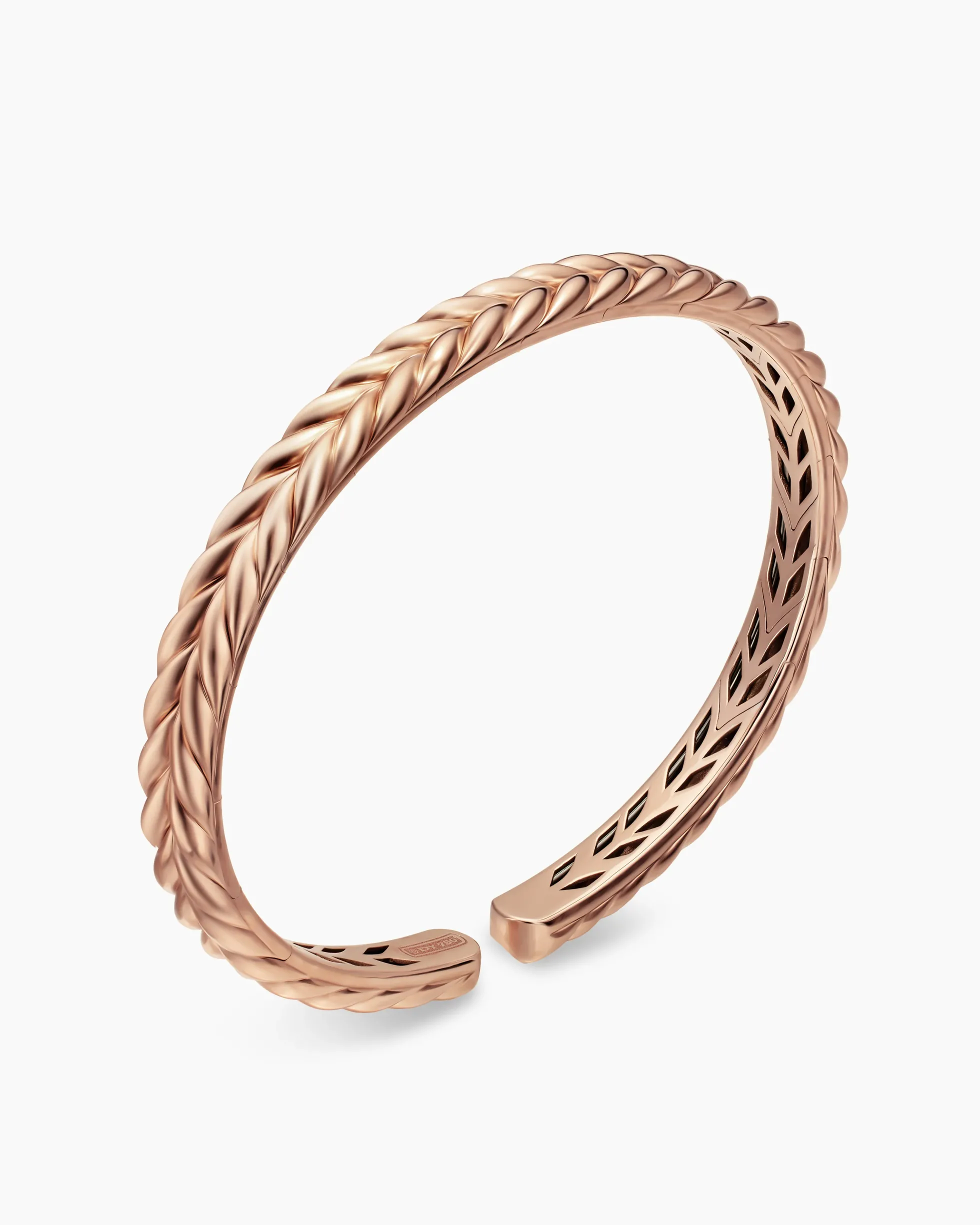 Chevron Flex Bracelet 18K Rose Gold, 6.4mm