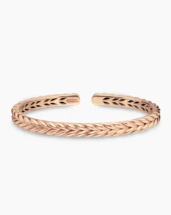 Chevron Flex Bracelet 18K Rose Gold, 6.4mm