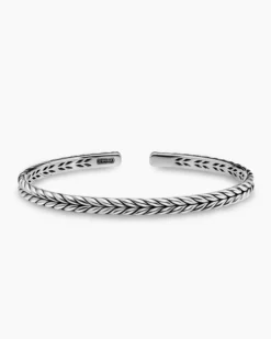 Chevron Flex Bracelet Sterling Silver, 5.2mm