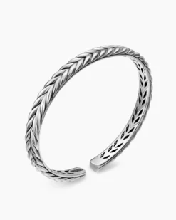 Chevron Flex Bracelet Sterling Silver, 6.4mm