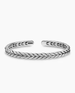 Chevron Flex Bracelet Sterling Silver, 6.4mm