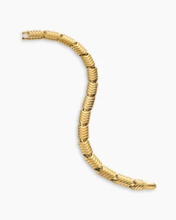 Chevron Link Bracelet 18K Yellow Gold, 7.6mm