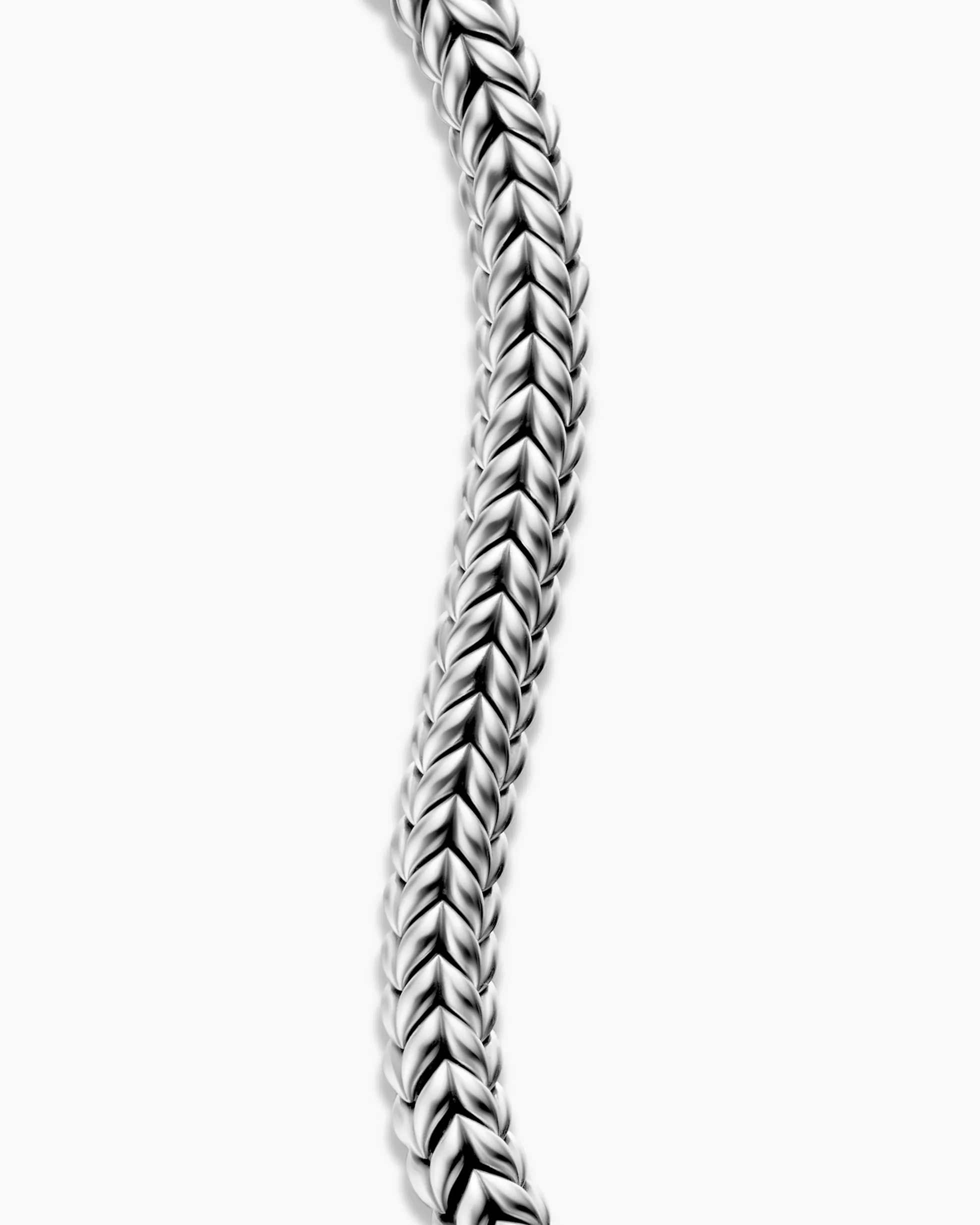Chevron Station Bracelet Sterling Silver, 8mm