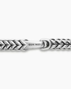 Chevron Station Bracelet Sterling Silver, 8mm