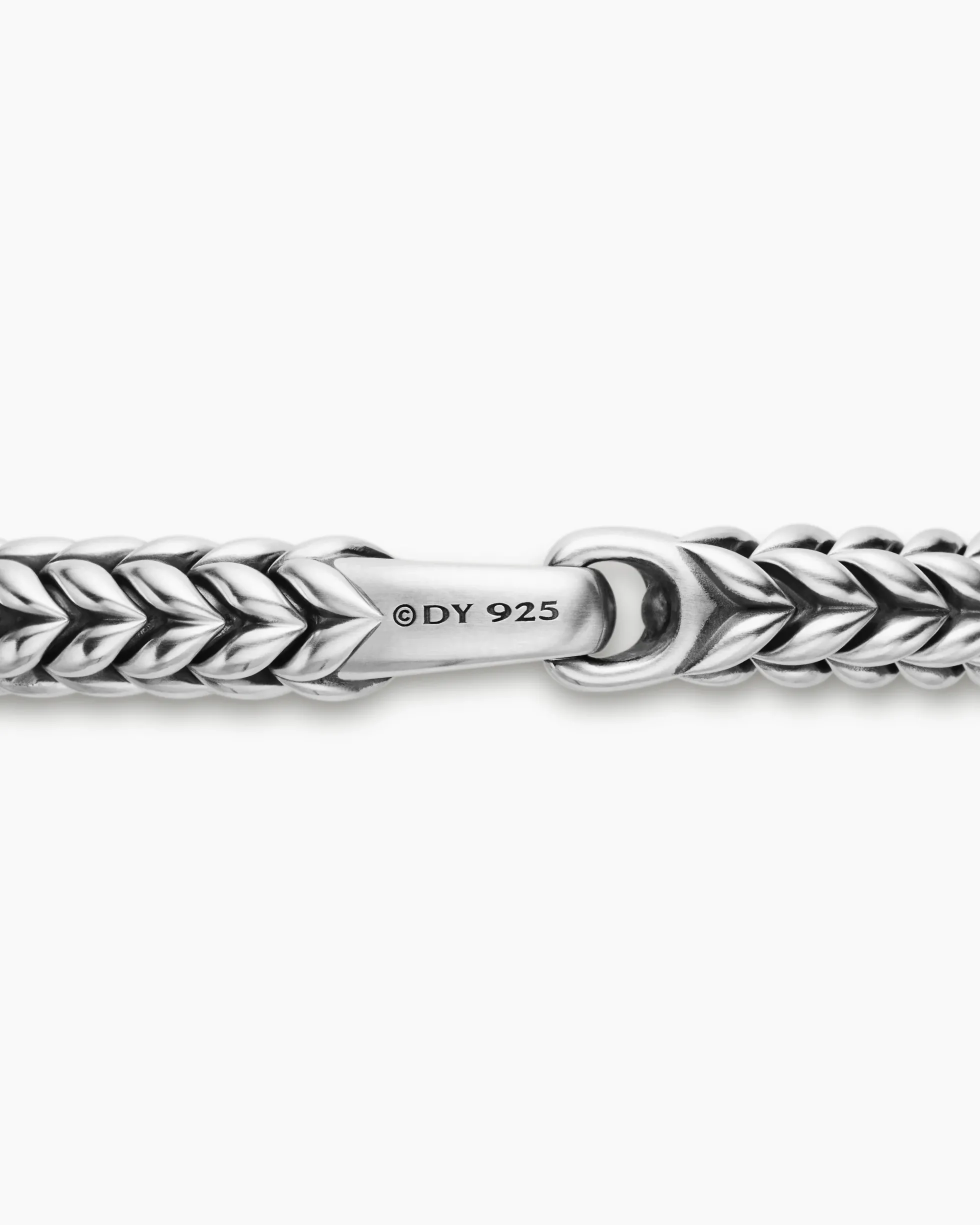 Chevron Station Bracelet Sterling Silver, 8mm