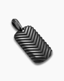 Chevron Tag Black Titanium, 27mm