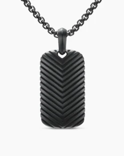 Chevron Tag Black Titanium, 34mm
