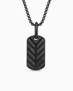 Chevron Tag Black Titanium, 21mm