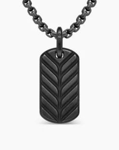 Chevron Tag Black Titanium, 27mm