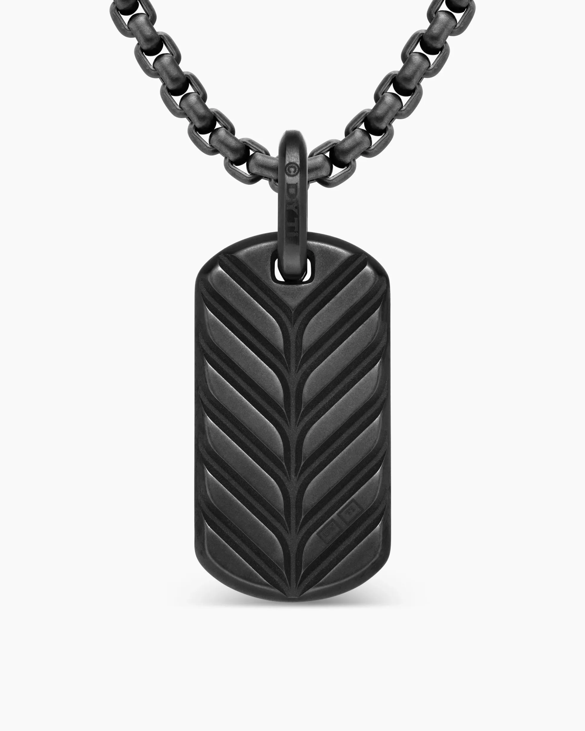Chevron Tag Black Titanium, 27mm