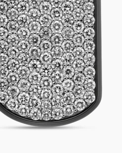 Chevron Tag Black Titanium with Diamonds, 35mm