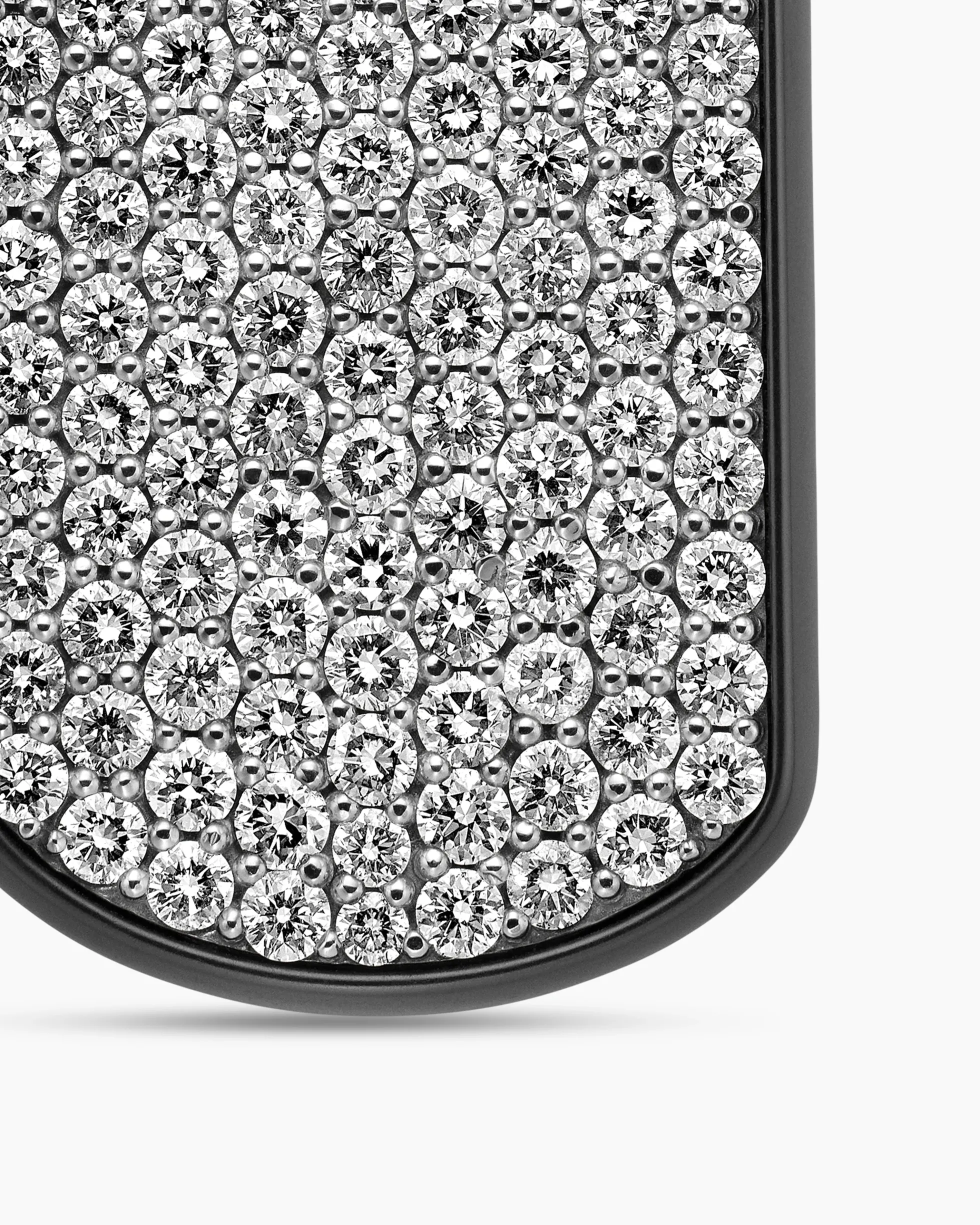 Chevron Tag Black Titanium with Diamonds, 35mm