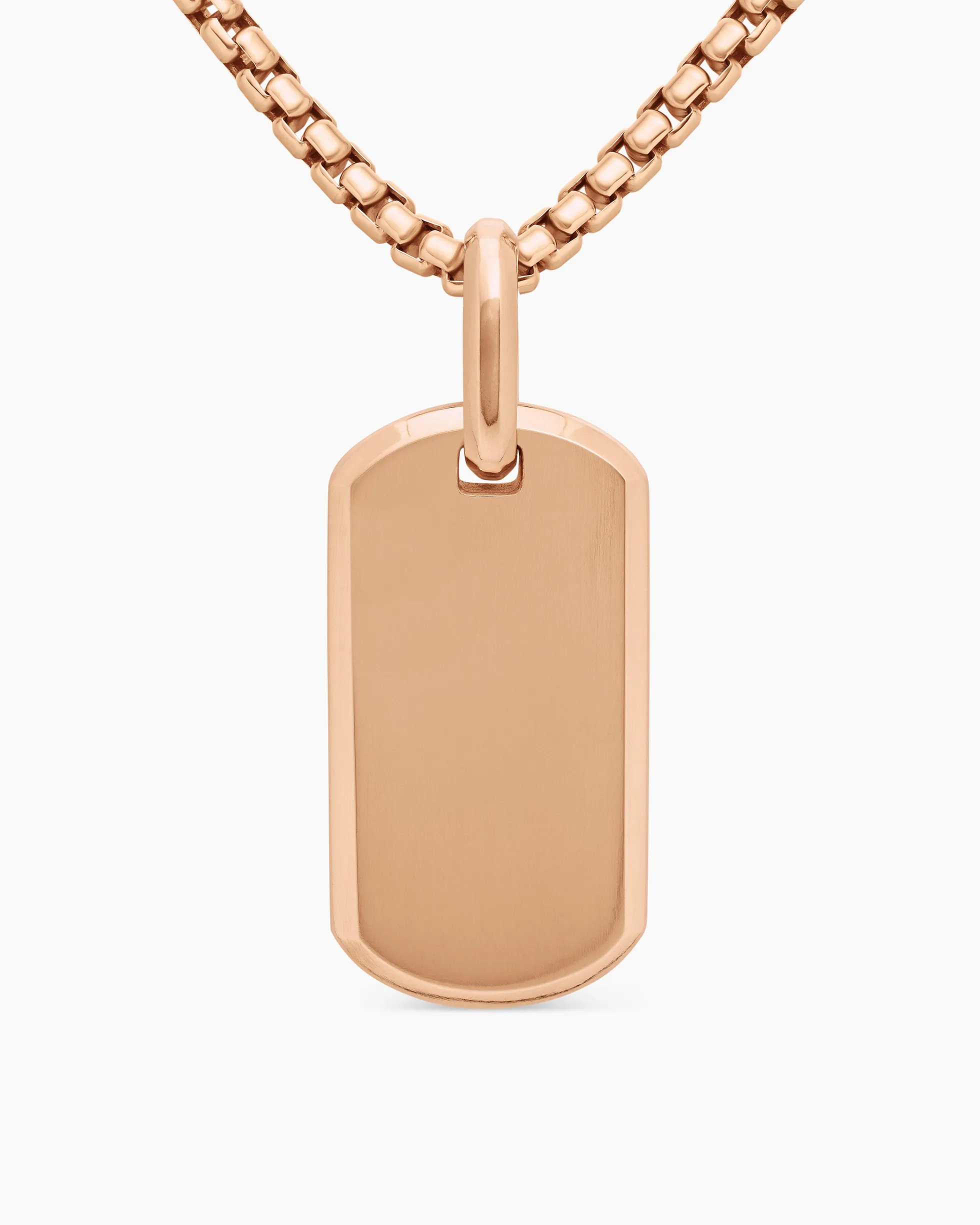 Chevron Tag 18K Rose Gold, 27mm