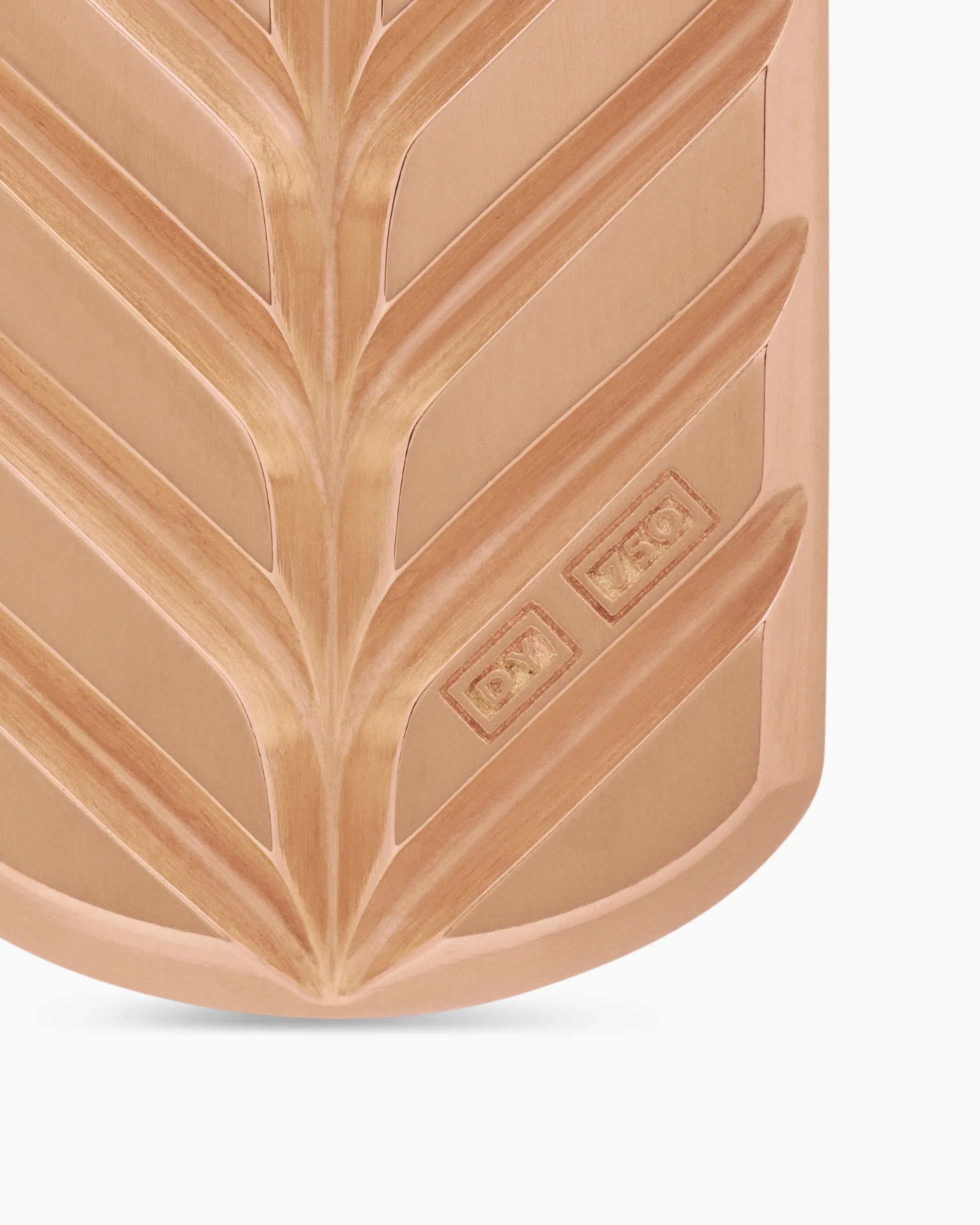 Chevron Tag 18K Rose Gold, 27mm