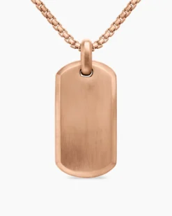 Chevron Tag 18K Rose Gold, 35mm