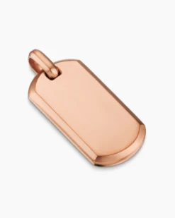 Chevron Tag 18K Rose Gold, 35mm