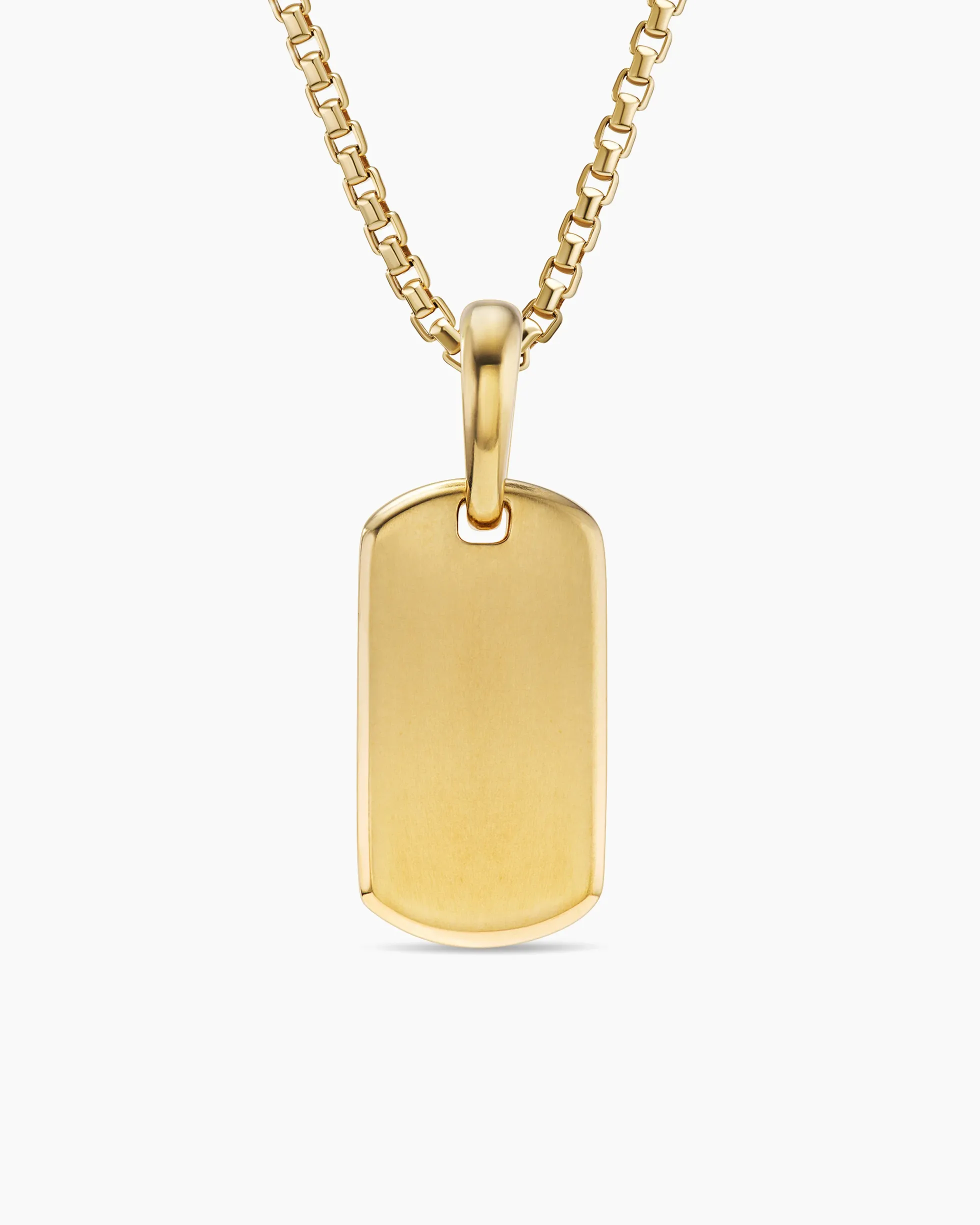 Chevron Tag 18K Yellow Gold, 21mm