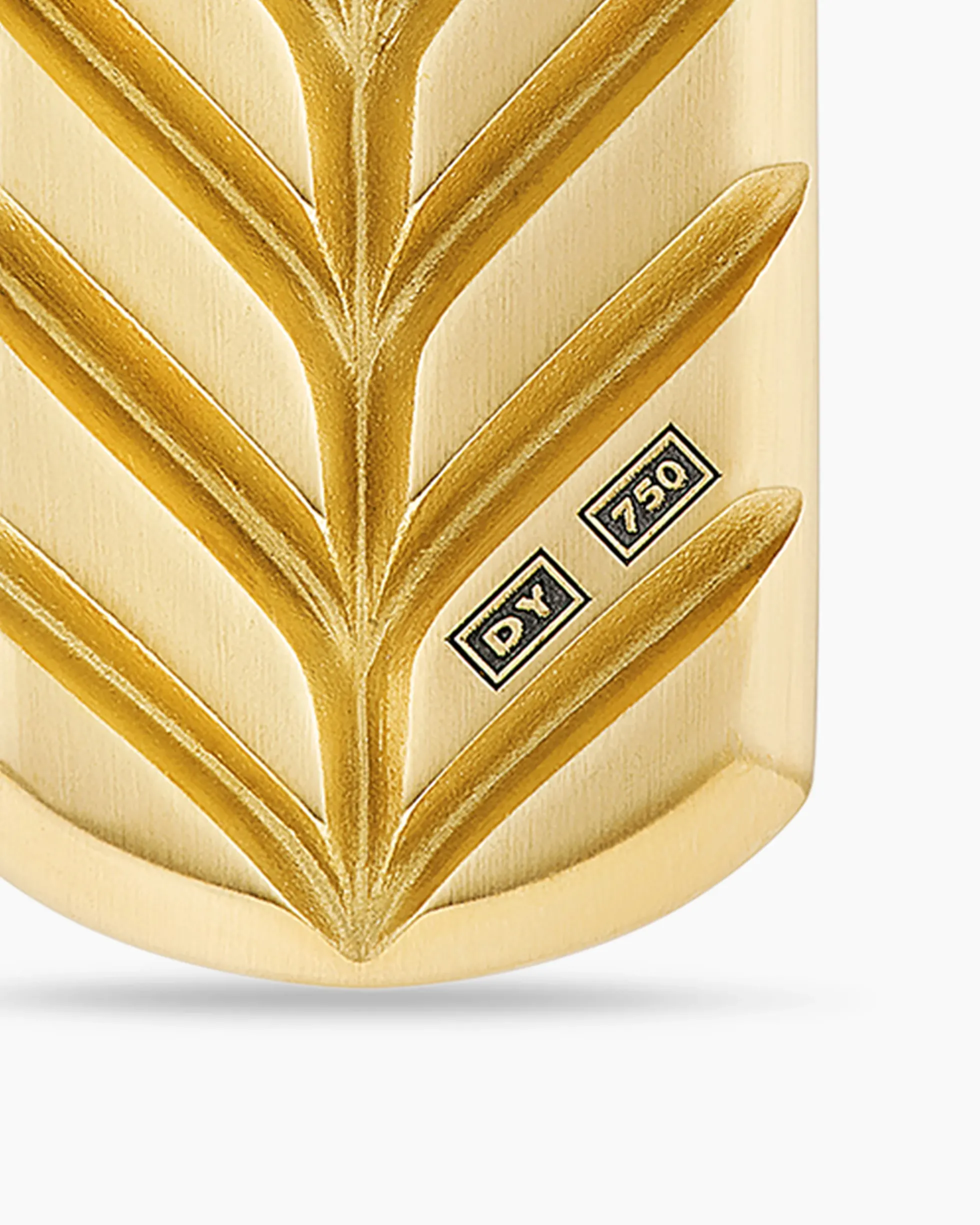 Chevron Tag 18K Yellow Gold, 21mm