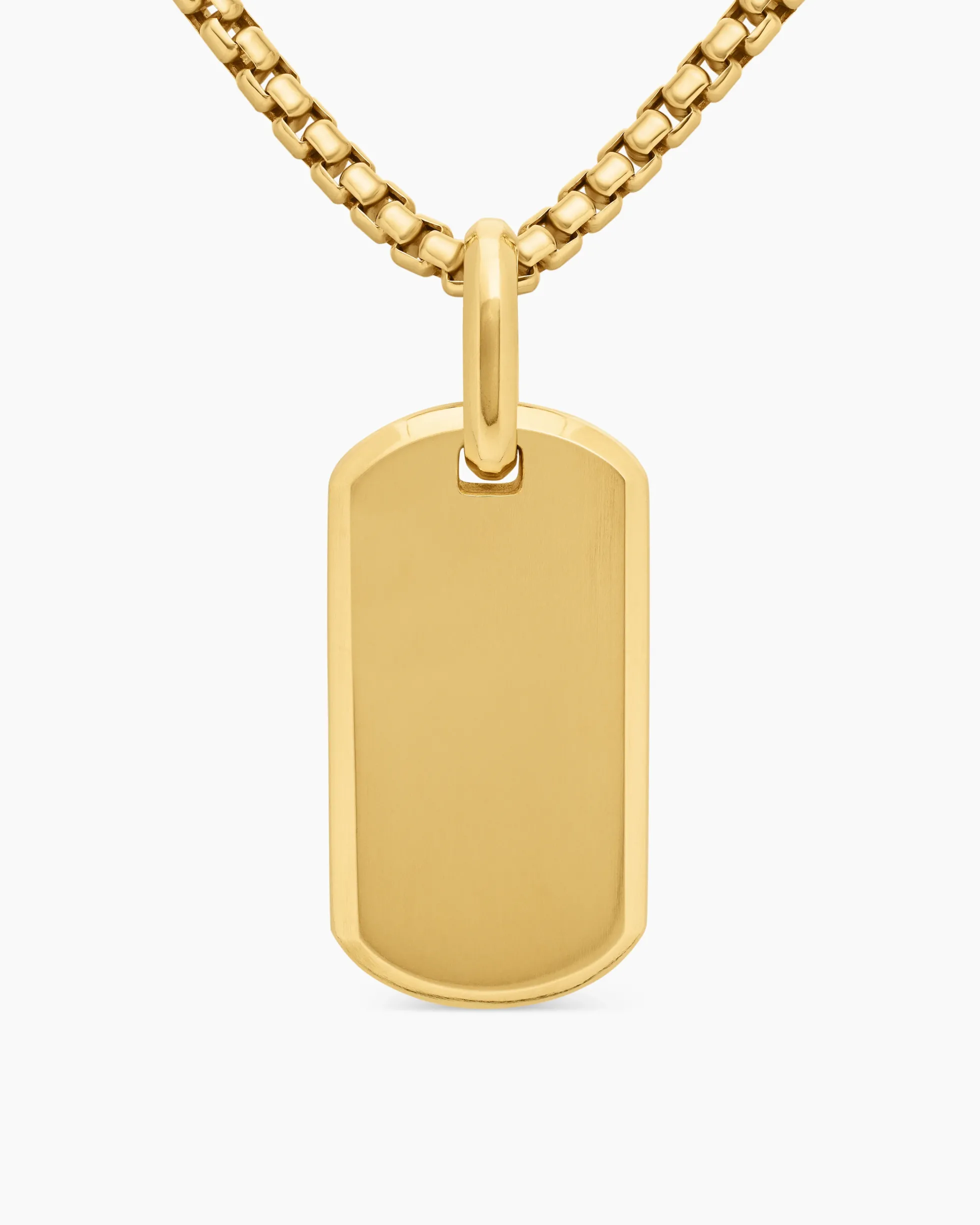 Chevron Tag 18K Yellow Gold, 27mm