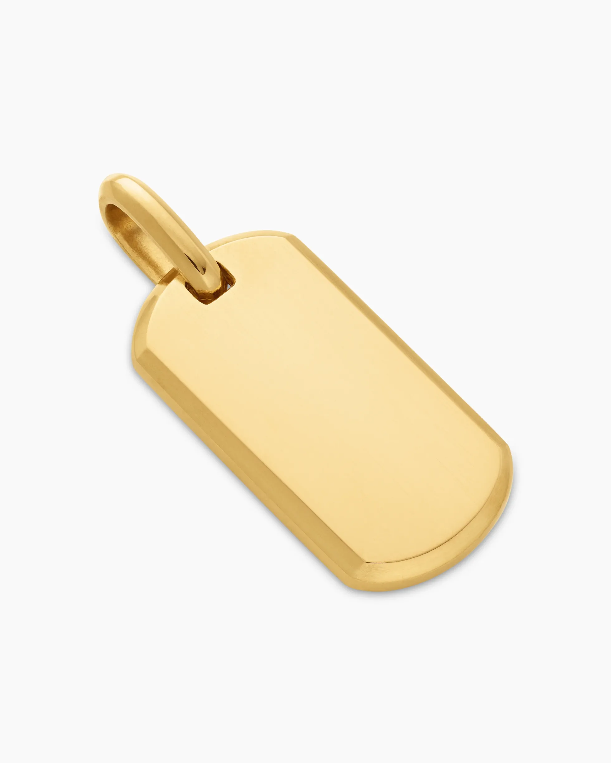 Chevron Tag 18K Yellow Gold, 27mm