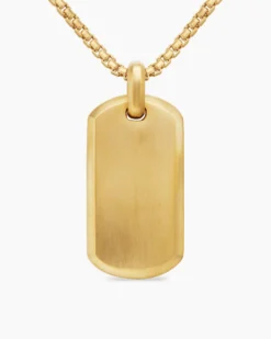 Chevron Tag 18K Yellow Gold, 35mm