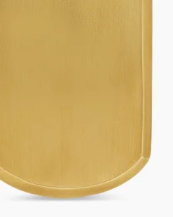 Chevron Tag 18K Yellow Gold with Rainbow Baguettes, 35mm