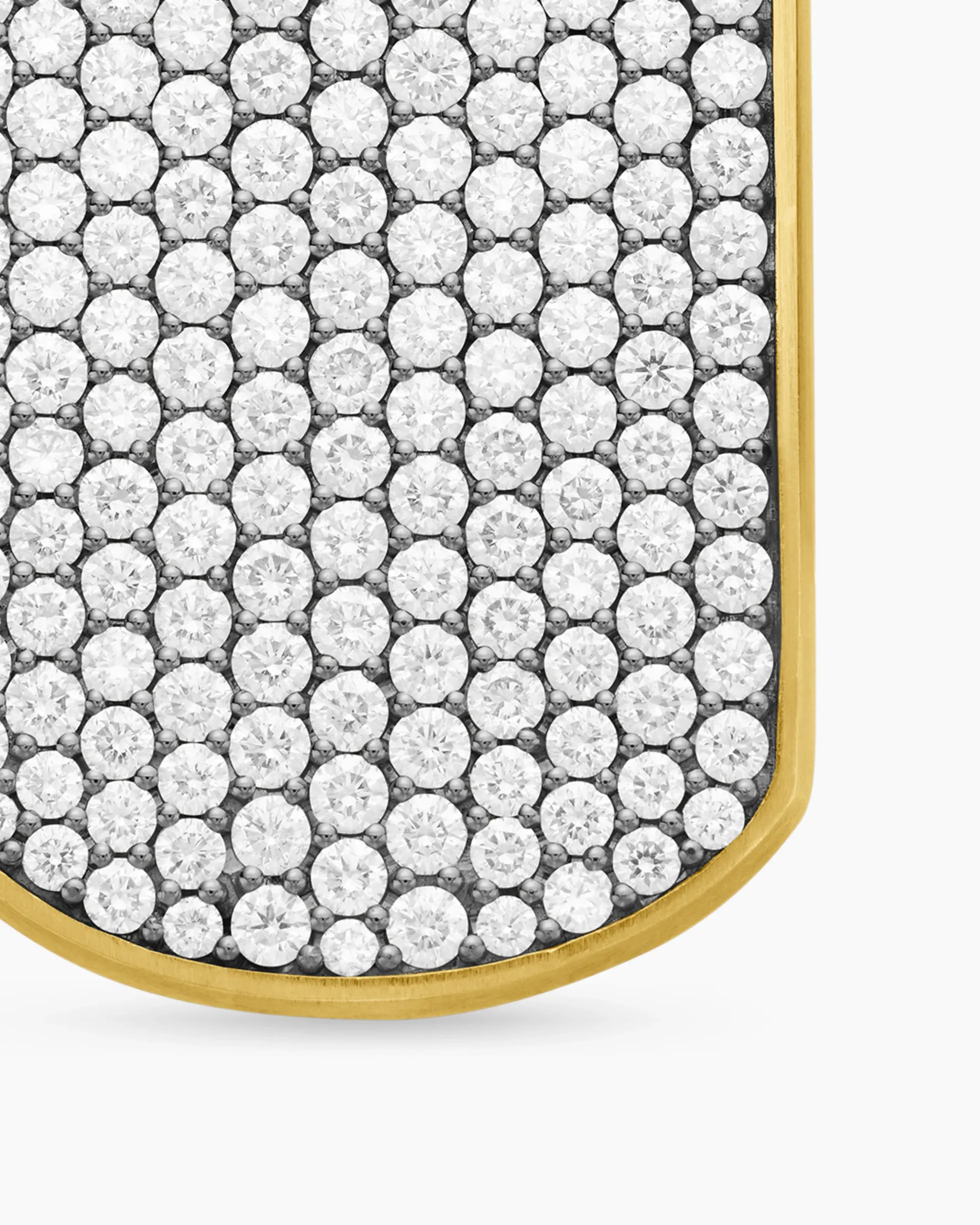 Chevron Tag 18K Yellow Gold with Diamonds, 42mm