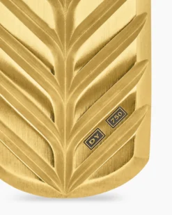 Chevron Tag 18K Yellow Gold with Diamonds, 42mm