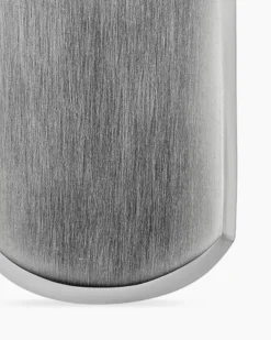 Chevron Tag Platinum with Diamond Baguettes, 35mm