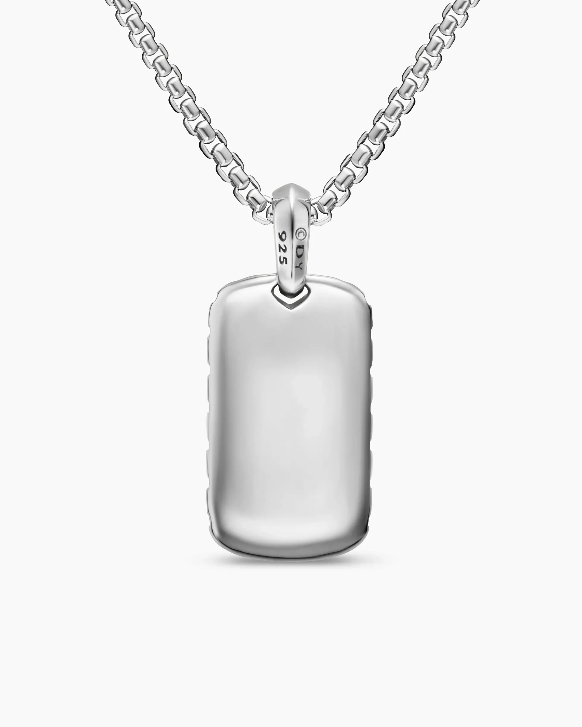 Chevron Tag Sterling Silver, 27mm