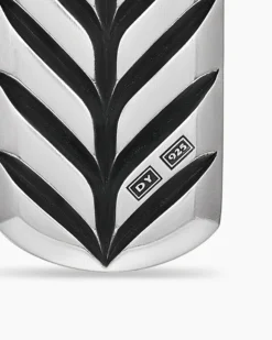 Chevron Tag Sterling Silver, 21mm
