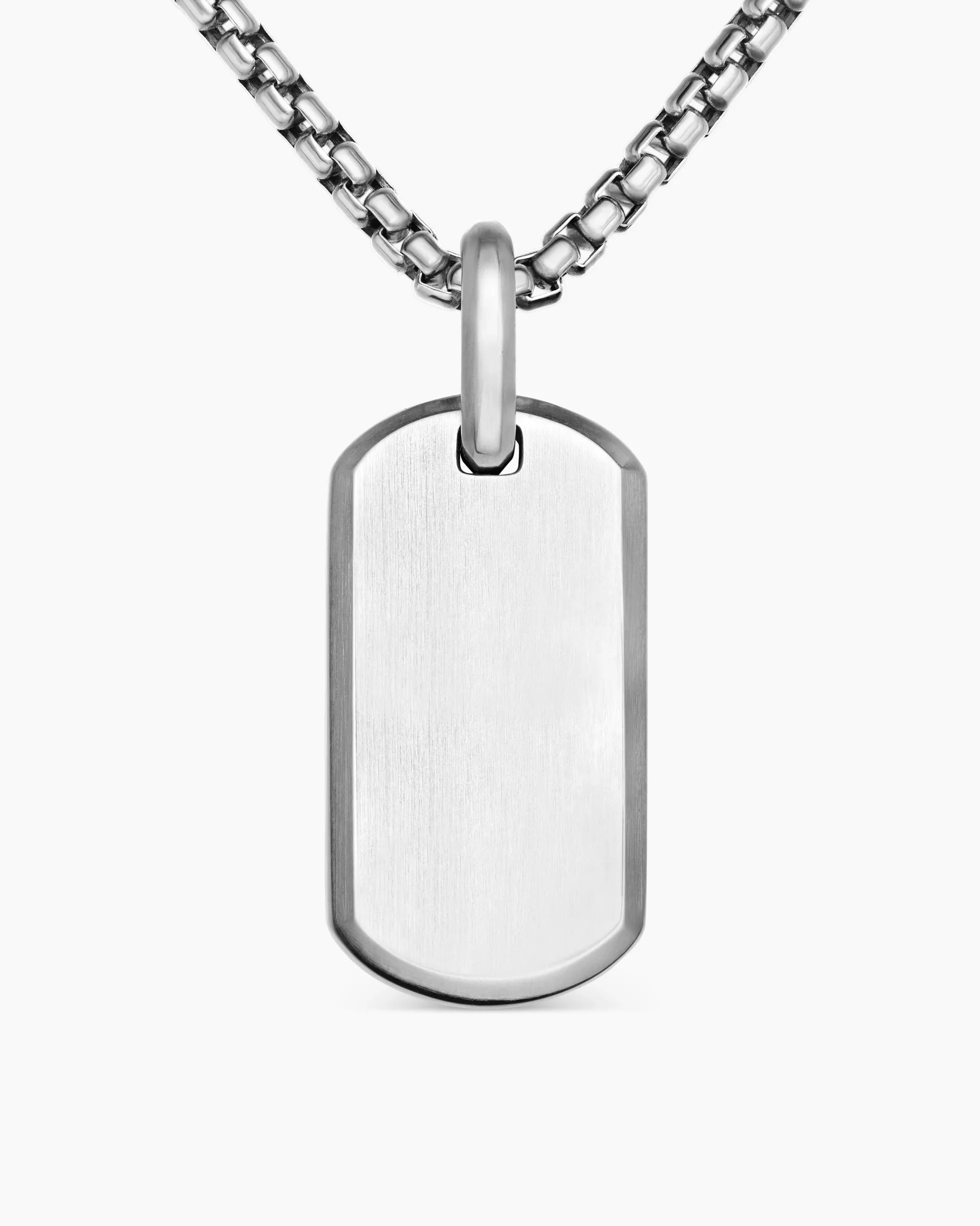Chevron Tag Sterling Silver, 27mm