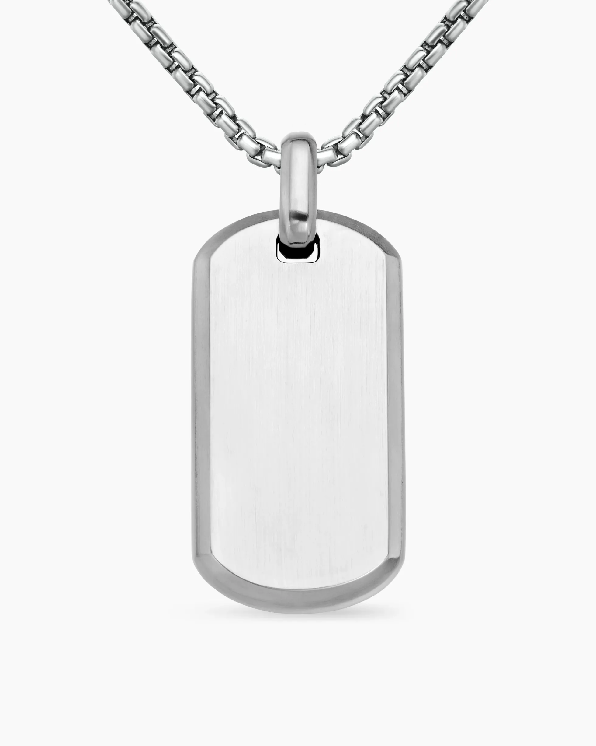 Chevron Tag Sterling Silver, 35mm