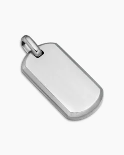 Chevron Tag Sterling Silver, 35mm