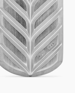 Chevron Tag Sterling Silver with Black Onyx, 35mm