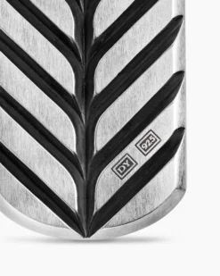 Chevron Tag Sterling Silver with Pietersite, 42mm