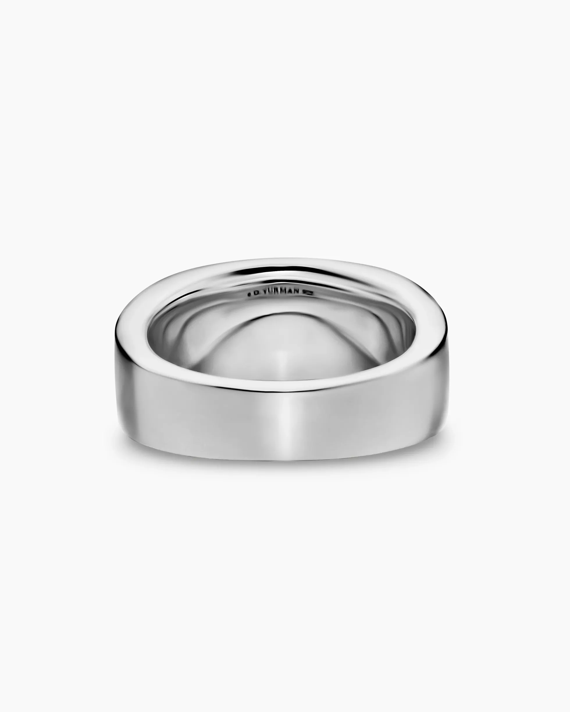 Chevron Three Sided Signet Ring Sterling Silver, 12.5mm