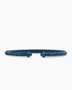 Classic Cable Bracelet Navy Aluminum, 4mm
